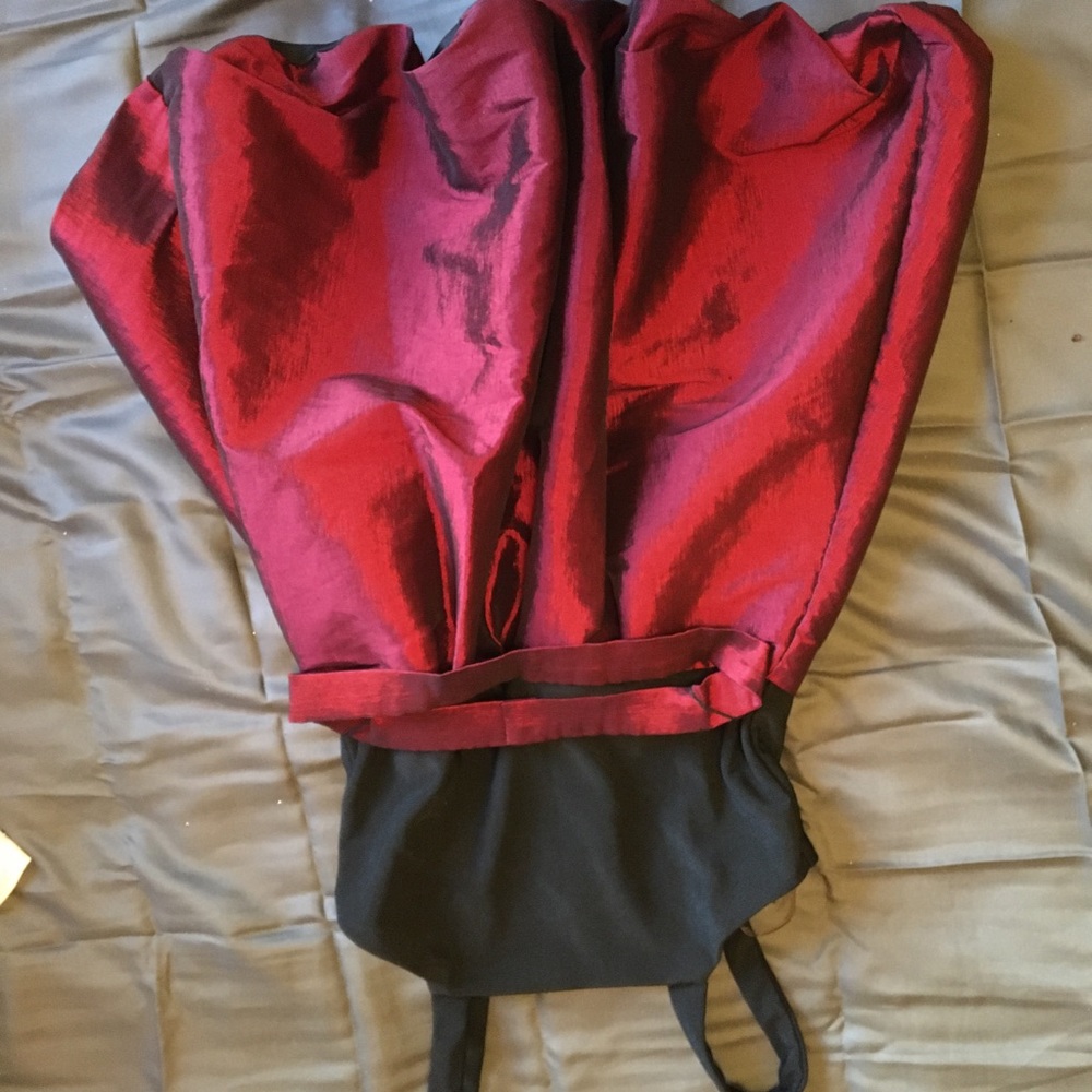 Poppies and Roses elegant black and red dress